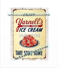 Yarnell's Ice Cream metal tin sign dining room outdoor wall art