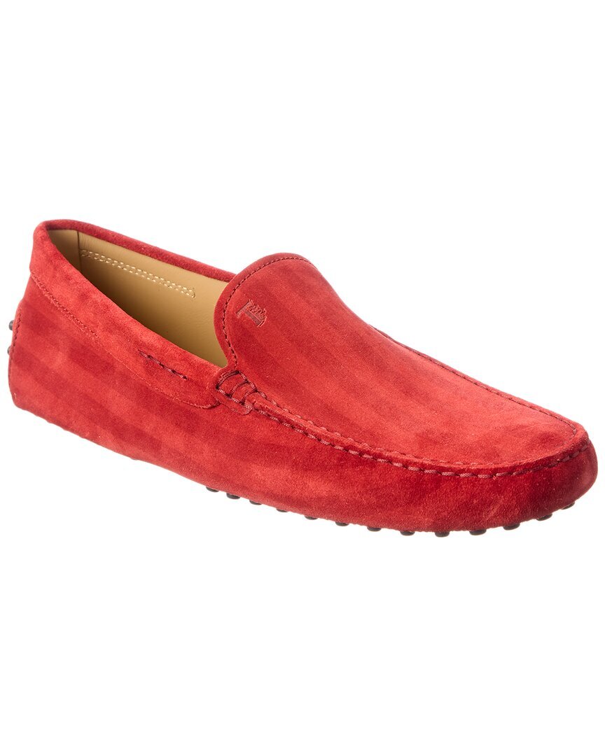 Мужские замшевые мокасины Tod S Gommini Красный 6 39090₽