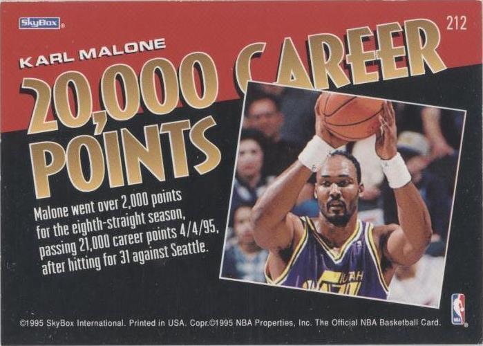 Preços baixos em 1995-96 NBA Hoops - Karl Malone #212 | eBay Preços baixos em 1995-96 NBA Hoops - Karl Malone #212 | eBay