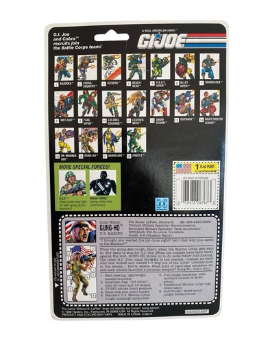 1992 G.I. Joe. Battle Corps Gung-Ho U.S. MARINE Figure Moc Hasbro - Picture 10 of 14