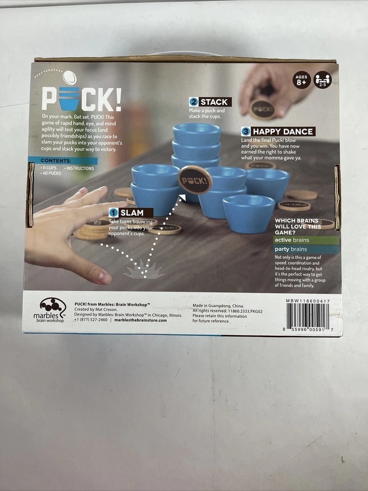 PUCK! Slam, Stack and Happy Dance Game Skill Pogs/Pong-Style Action - Image 3 of 4