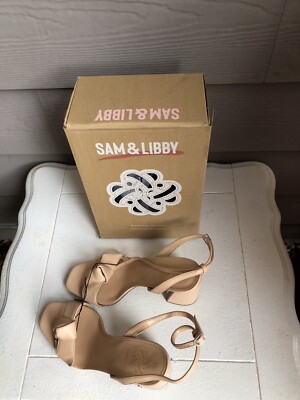 New With Tags Sam & Libby Women's Blonde Sandals High Heel Size 8.5 SKU FDB