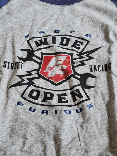 Fast & Furious Women's Sweater XS Race Wide Open Blue Camo Gray Graphic Family - Picture 2 of 10