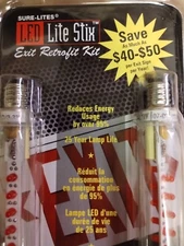 Exit Sign 25 yr Light Bulbs LED Conversion Upgrade Retrofit Kit Lamp Emergency