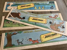 #14 Lot of 4 WRIGLEY'S JUICY FRUIT CHEWING GUM Sunday Eighth Page Ads 1967