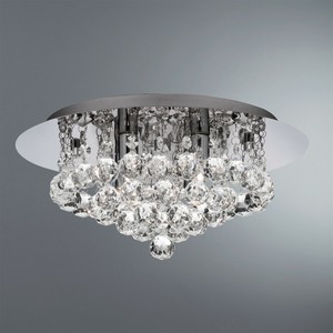 Searchlight 3404 4cc Hannah 4 Light Chrome Finish Crystal Flush
