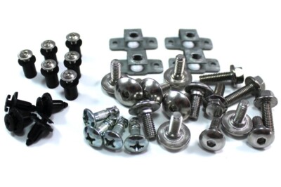 Inox Tête de fourche & pare-brise Boulon dzus Kit pour Honda VFR400 NC30 1989-94