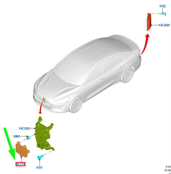 NEU FORD FOCUS C519 MK4 VORNE GESCHWINDIGKEITSSENSOR KPL JX7T 