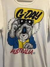 Vintage Aussie Tshirts G’day Australia Koala Graphic Top Size 18 Men’s Retro