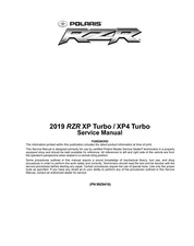 2019 Polaris RZR XP TURBO / XP4 TURBO / FOX / DYNAMIX Service Repair Manual CD