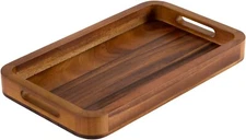 Kalmar Home Medium Rectangular Serving Tray Acacia Wood - Solid Bottom 15x9x2