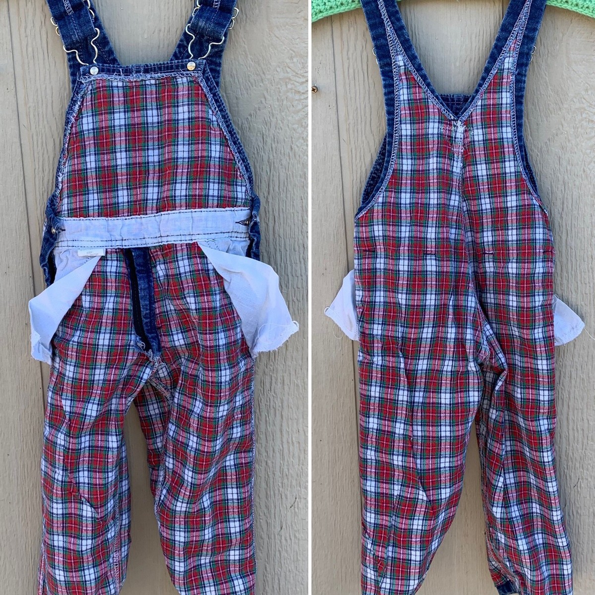 vintage OshKosh B Gosh by Vestbak plaid flannel lined denim vintage OshKosh B Gosh by Vestbak plaid flannel lined denim