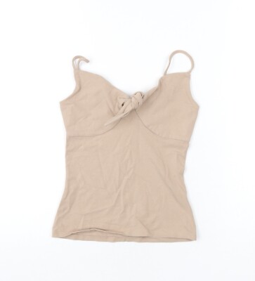 Express Damen beige Baumwollmischung Camisole Tank Größe 2XS - Schleife
