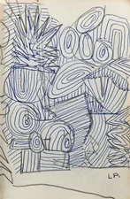 Pink Doll - Original Drawing - Ink - Cosmos 117