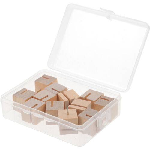 12pcs Wooden Whiteboard Tacks Pushpins With Slot Thumb Tacks Bulletin