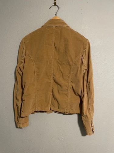 Vintage Aeropostale Juniors Jacket Large Brown Cotton Corduroy Grunge 90s Y2K - Picture 3 of 6