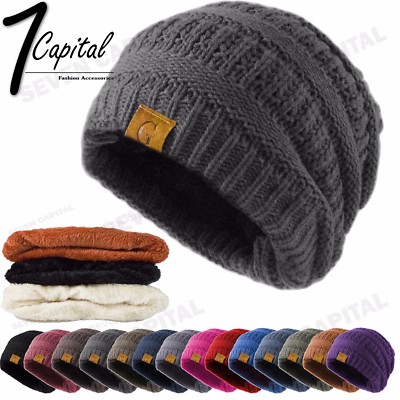 Casual Cotton Knit Hats For Women Men Baggy Beanie Hat Crochet Slouchy