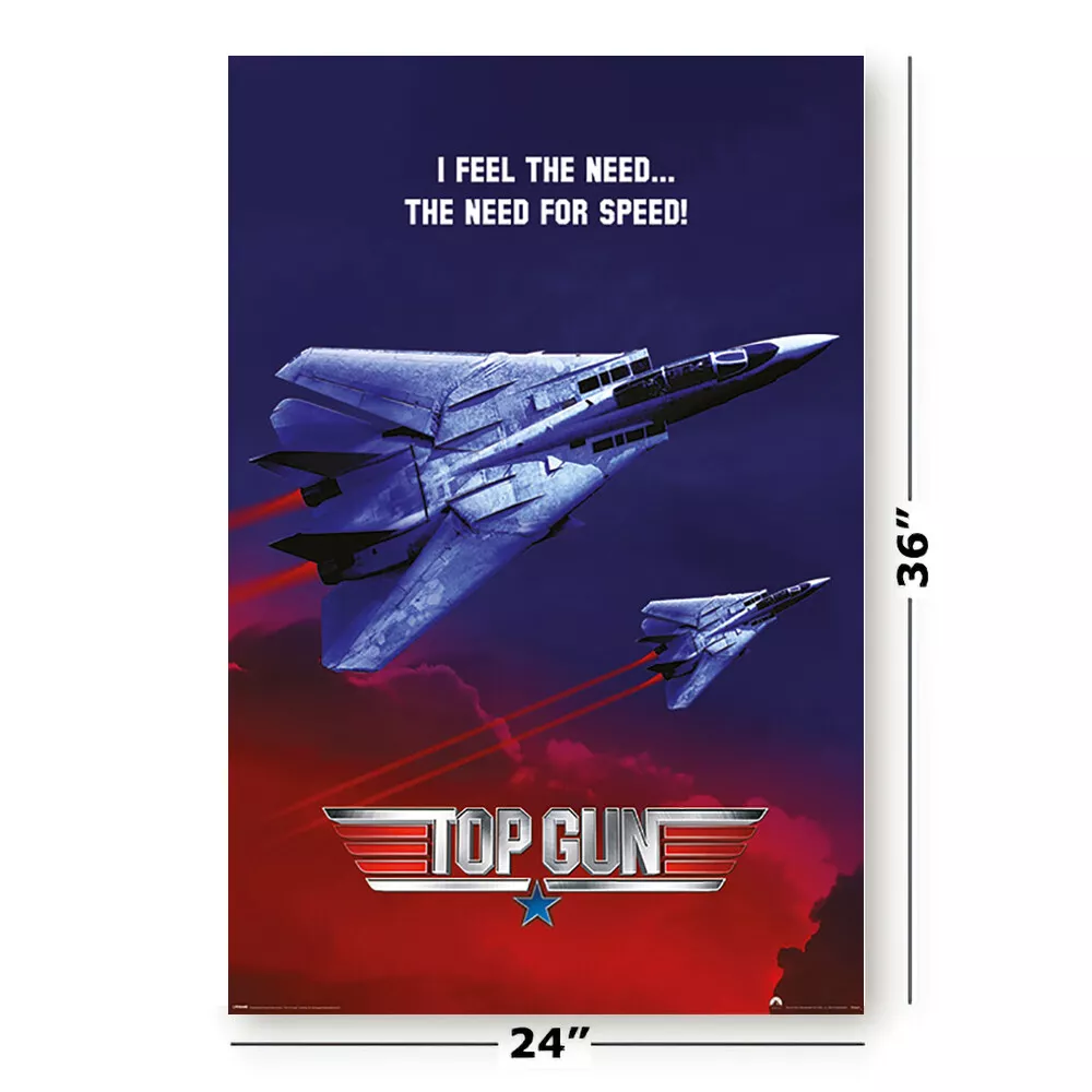 Top Gun I Feel the Need the Need for Speed Quote Print Movie 