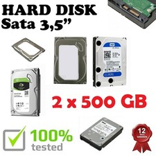 2 x Hard Disk 500GB SATA 3.5" interno per computer fisso desktop con GARANZIA