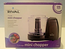 New Rival 1-1/2 Cup Mini Food Chopper Black  MC-67BL 