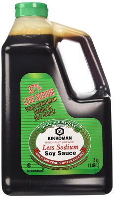Kikkoman Less Sodium Soy Sauce, 2 Qt Bottle. (Pack of 1) | eBay