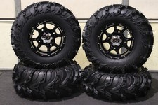POLARIS RANGER 570 26" USA ITP MUD LITE II ATV TIRE & COBRA BLK WHEEL KIT POL3CA
