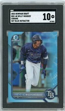 2022 Bowman Draft #BDC-40 Willy Vasquez Sky Blue Refractor SGC 10