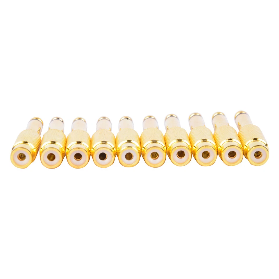 10x 1/4 6.35mm TS Mono Male to RCA Female Audio Adapter Converter Connector US - Image 4 of 4