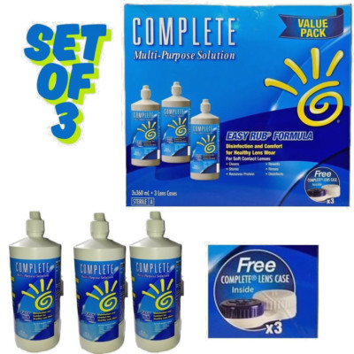 Complete MULTI-PURPOSE SOLUTION Easy Rub Formula 12 fl oz 360ml Set of 3 Bottles