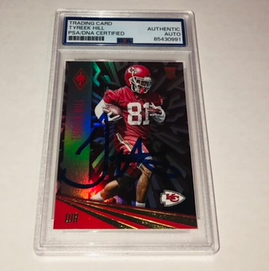 Tyreek Hill 2016 Panini Phoenix #193 Signed Rookie Card Auto PSA RARE A view 1