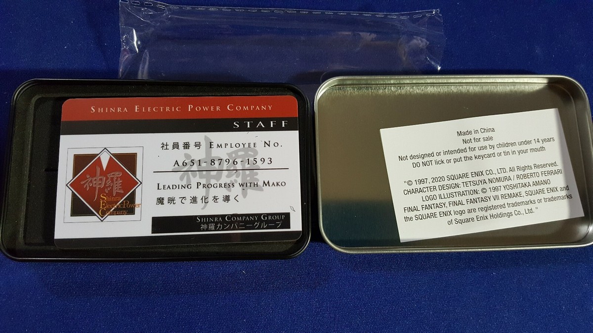 Final Fantasy VII 7 Remake Shinra ID Key Card & Case - GameStop