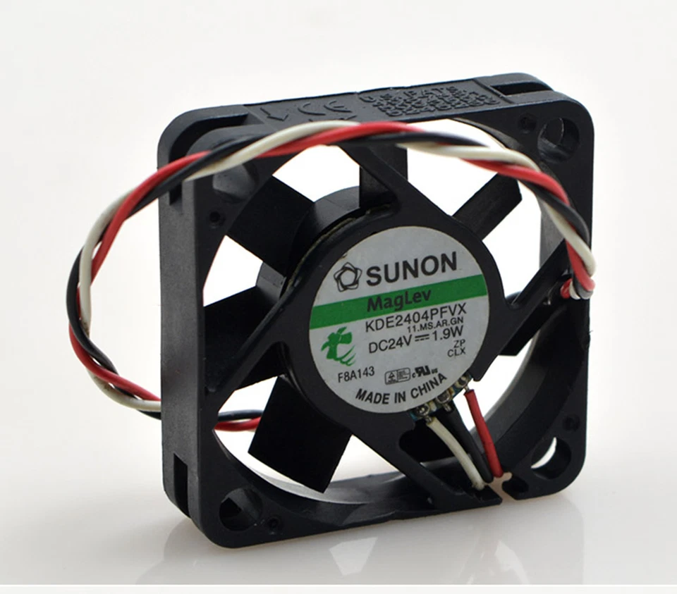 SUNON Cooling Fan KDE2404PFVX 24V 1.9W 4010 4CM 3Pin 40x40x 10mm 1.6"x1.6"x0.4" - Image 2 of 4