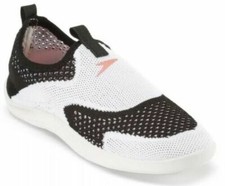 Speedo Surf Strider Junior Girl Small Mesh Water Shoes Black White Shoe 11-12 S