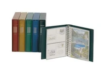 Lindner 1103K-S Black Postcard Album 20 Sleeves 2 Pockets For Postcards