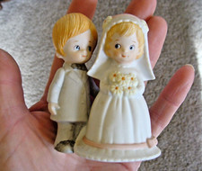 1982 Lefton Bride And Groom Wedding Cake Topper Christopher Collection 04466