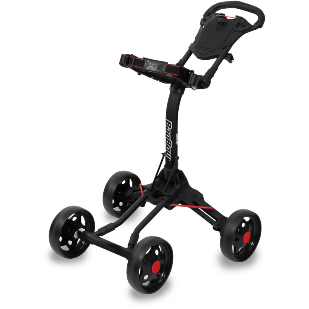 НОВАЯ сумка Boy Golf Quad Junior Push / Pull Cart Jr. - Черный / красный
