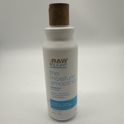 Raw Sugar The Moisture Smoothie Shampoo Coconut Oil Vegan Dry Hair 18 fl oz