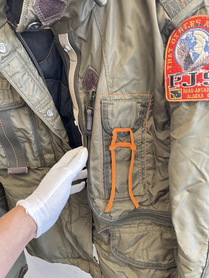 Chaqueta Parajumpers Mujer Multi Bolsillo Exterior Informal Con Capucha Verde Parka Talla S Foto 4 de 4