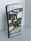 VTG Disney Donald Duck RARE stained glass Vase Tiffany Style Collectible 9 Inch