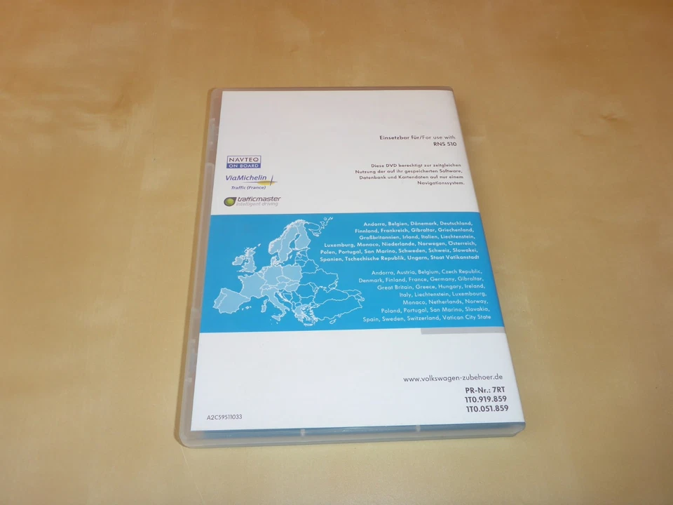 VW Navigation DVD Karte Europa West Deutschland 2007 RNS 510 1T0919859 - Bild 2 von 4