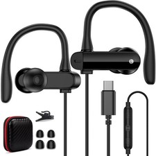 USB C Earbuds Wired Over Ear Headphones for iPhone 17 16 Pro Max/Samsung S26 ...