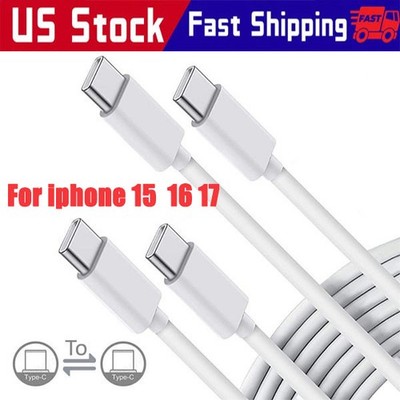 For Samsung iPhone 15 16 Pro Max 60W USB-C to USB C Cable Fast Charger Cord Lot
