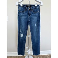 Liverpool Jeans Women 0/25 Blue Cotton Blend Distressed Skinny Denim Stretch