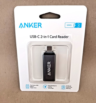 Anker USB-C 2-in-1 Card Reader; A-Ware