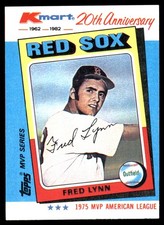 Fred Lynn 1982 Topps Kmart 20th Anniversary AL & NL MVP's #27 Red Sox MLB READ