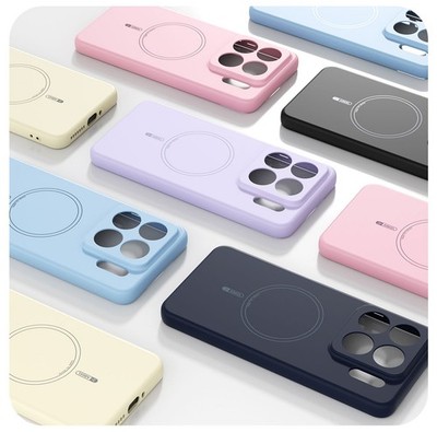 For XiaoMi 15 Pro, Shockproof Soft Liquid Silicone Wireless Charging Cover Case