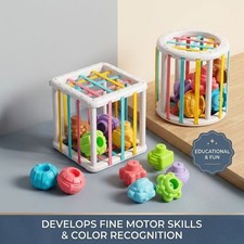Montessori Baby Shape Sorting Toy Educational Color Matching Learning Blocks