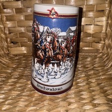 Vintage Anheuser Busch Budweiser Stein Beer Mug Bud Clydesdale 1989 Vintage Mug