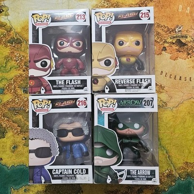 Funko Pop! Television lot x4 The Flash & Arrow #213 #215 #216 & #207