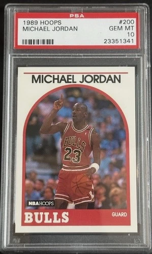 1989 Hoops #200 Michael Jordan Chicago Bulls HOF PSA 10 GEM MINT Basketball Card